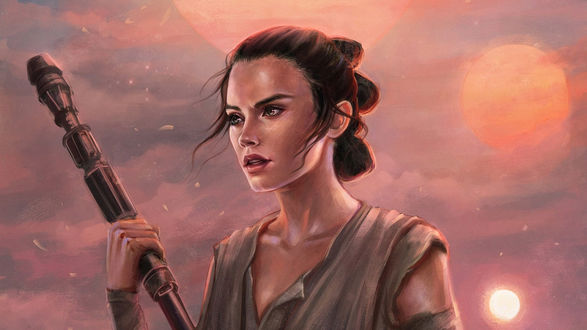 Обои на рабочий стол Rey / Рей из фильма Star Wars / Звездные Войны, by Eva Kosmos