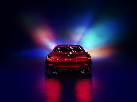 Обои на рабочий стол Красный BMW Concept 4 2019