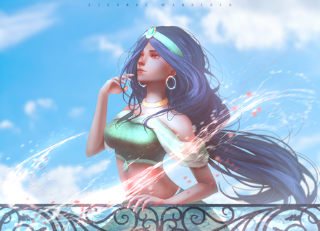 Обои на рабочий стол Princess Jasmine / Принцесса Жасмин из мультфильма Aladdin / Алладин, by Eternal-Wanderer-art