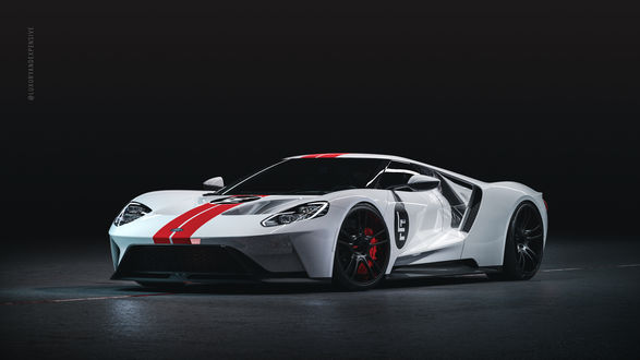 Обои на рабочий стол Спортивный суперкар Ford GT MK II 2019