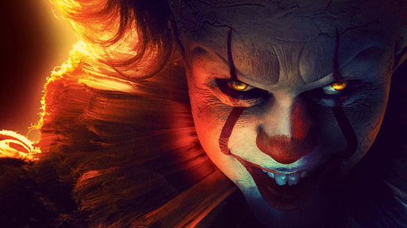 Обои на рабочий стол Клоун Пеннивайз / Pennywise из фильма ужасов Оно 2 / It 2, 2019