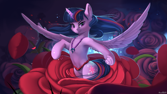Обои на рабочий стол Twilight Sparkle / Сумеречная Искорка из мультсериала My Little Pony: Friendship is Magic / MLP:FiM / Мой маленький пони: Дружба – это чудо, by DiscordTheGE