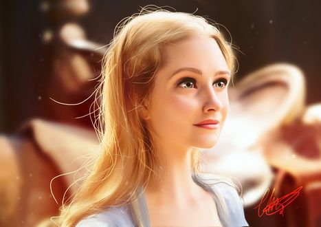 Обои на рабочий стол Dolores Abernathy / Долорес Абернати из сериала Westworld / Мир Дикого запада, by Charlotte Lebreton