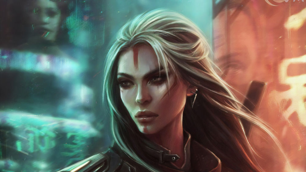 Обои для рабочего стола Lunara / Лунара из фантастического проекта Dead stars, by Eva Kosmos
