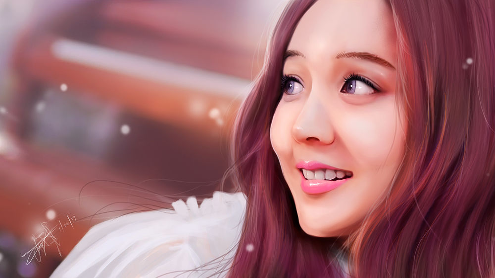 Обои для рабочего стола Вокалистка Kim Yoo Jin / им Ю Джин в музыкальной группе S. M. Entertainment, by Jover-Design