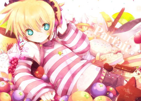 Обои на рабочий стол Vocaloid Len Kagamine / Вокалоид Лен Кагамине, by LenMJPU