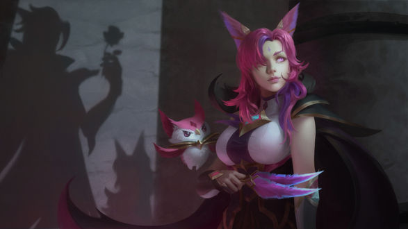 Обои на рабочий стол Syndra / Синдра из игры League of Legends / Лига Легенд, by lejia chan