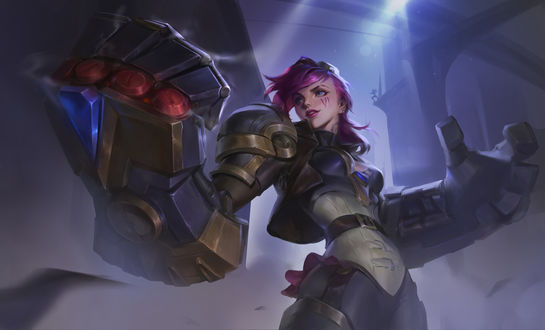 Обои на рабочий стол Vi / Ви из игры League of Legends / Лига Легенд, by Ge L