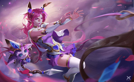 Обои на рабочий стол Syndra / Синдра из игры League of Legends / Лига Легенд, by Xing-Art