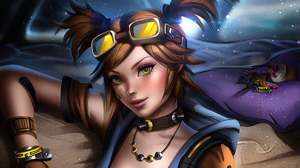 Обои на рабочий стол Gaige / Гейдж из игры Borderlands, by AyyaSAP