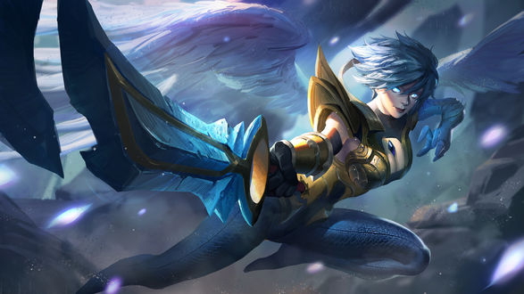 Обои на рабочий стол Riven / Ривэн из игры League of Legends / Лига Легенд, by yuanbin hu