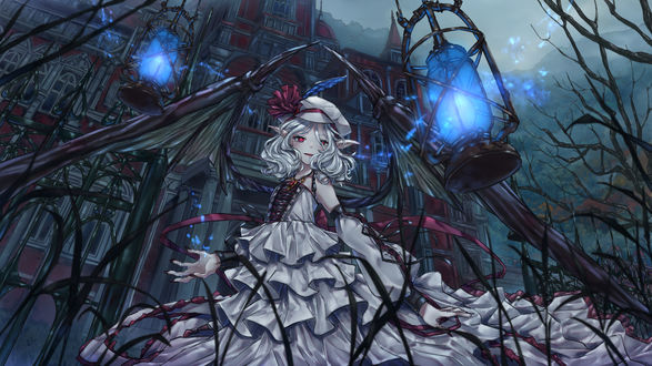 Обои на рабочий стол Remilia Scarlet / Ремилия Скарлет из игры и аниме Проект Восток / Touhou Project