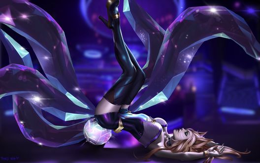 Обои на рабочий стол Ahri / Ари из игры League of Legends / Лига Легенд, by Toni Spagnoletti