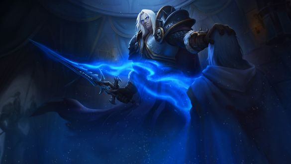 Обои на рабочий стол Terenas Menethil / Теренас Менетил из игры Warcraft, by Xuanhan Chen