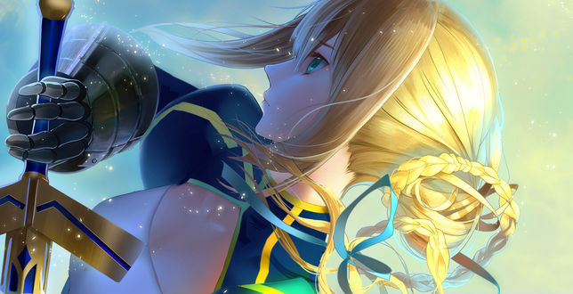 Обои на рабочий стол Saber / Сэйбер из аниме Fate / Zero / Судьба / Начало, by tlb12121