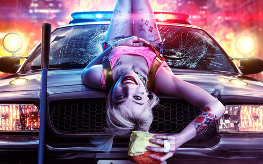 Обои на рабочий стол Австралийская актриса Margot Robbie / Марго Робби в роли Harley Quinn / Харли Квинн из фильма Birds Of Prey / Хищные птицы 2020, by Aini Sadratdin