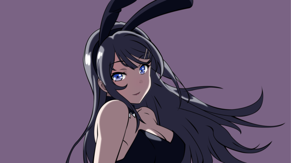 Обои на рабочий стол Mai Sakurajima / Маи Сакурадзима из аниме Seishun Buta Yarou wa Bunny Girl Senpai no Yume wo Minai / Этот глупый свин не понимает мечту девочки-зайки, by Heroxyz