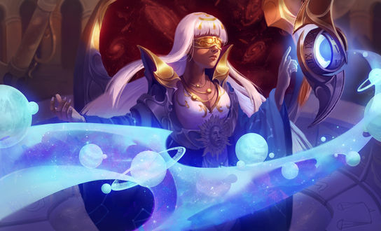 Обои на рабочий стол Cosmic Sorceress / Космическая Колдунья, by Gabriel Zanini