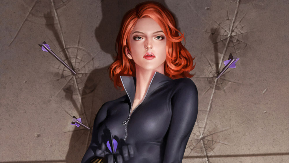 Обои для рабочего стола Black Widow / Черная Вдова из комиксов компании Марвел / Marvel, by Junggeun Yoon