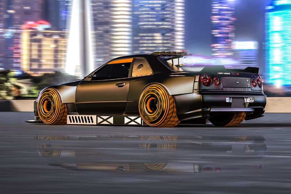Обои для рабочего стола Авто марки Nissan Skyline GT-R R34 by Veer Design