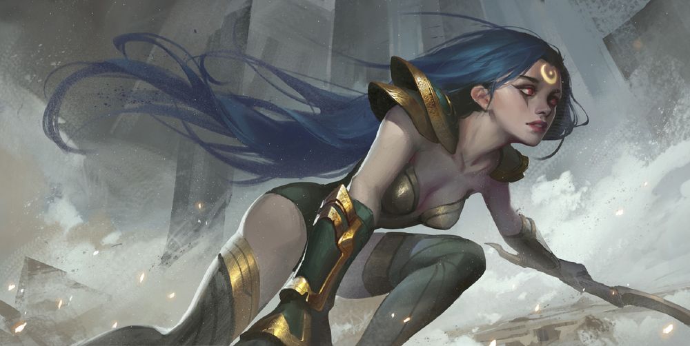 Обои для рабочего стола Diana / Диана из игры League of Legends / Лига Легенд, by yuanbin hu