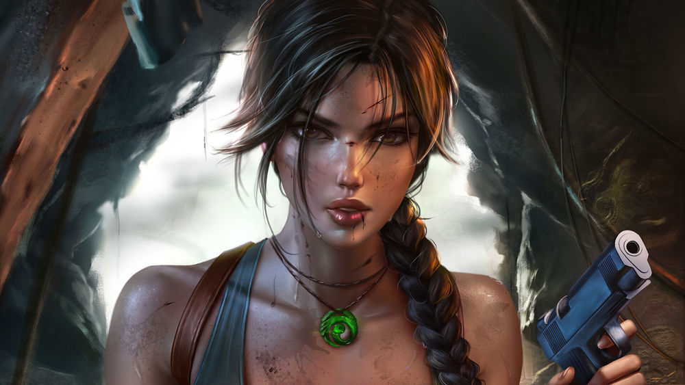 Обои для рабочего стола Lara Croft / Лара Крофт из игры Tomb Raider / Расхитительница гробниц, by Logan Cure