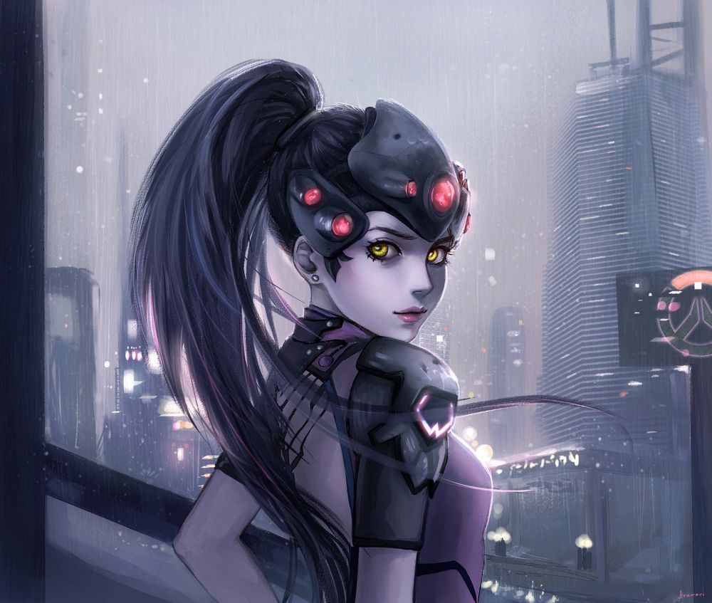 Обои на рабочий стол Widowmaker / Роковая Вдова / Амели Лакруа из игры  Overwatch / Дозор, by aramarii, обои для рабочего стола, скачать обои, обои  бесплатно