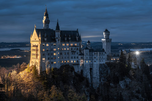 Обои на рабочий стол Castello di Neuschwanstein / замок Нойшванштайн, by Alessandro laurito