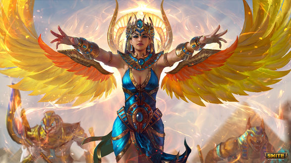 Обои на рабочий стол Египетская богиня-мать Isis / Исида из игры Smite, by jaggudada