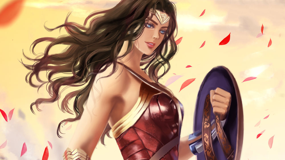 Обои для рабочего стола Diana / Диана из фильма Wonder Woman / Чудо-Женщина, by Nishi hiku