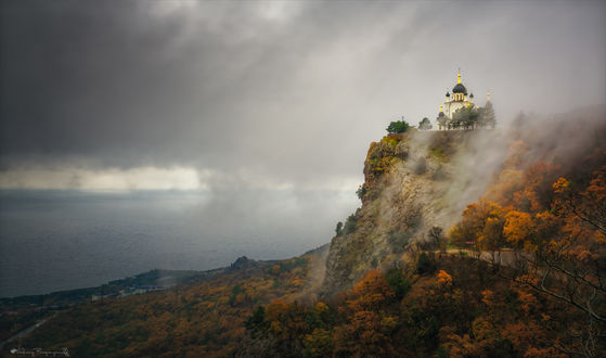 Обои на рабочий стол Храм Воскресения Христова, Форос, Крым. Фотограф Богорянов Алексей