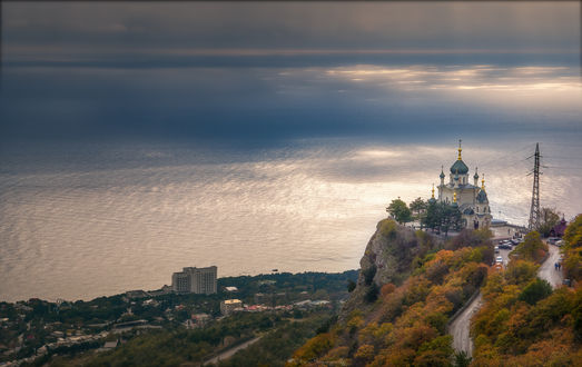 Обои на рабочий стол Храм Воскресения Христова, Форос, Крым. Фотограф Богорянов Алексей