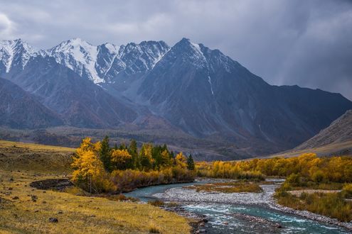 Обои на рабочий стол Осень в Алтайском крае, фотограф Евгений