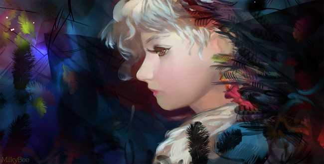 Обои на рабочий стол Sophie Hatter / Софи Хаттер из аниме Howls Moving Castle / Ходячий замок Хаула, by milkybee
