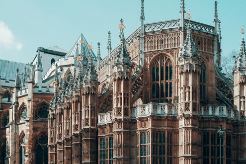 Обои на рабочий стол Collegiate Church of St Peter at Westminster / Вестминстерское аббатство-Коллегиальная церковь в London, England / Лондоне, Англия, by Ben Chen