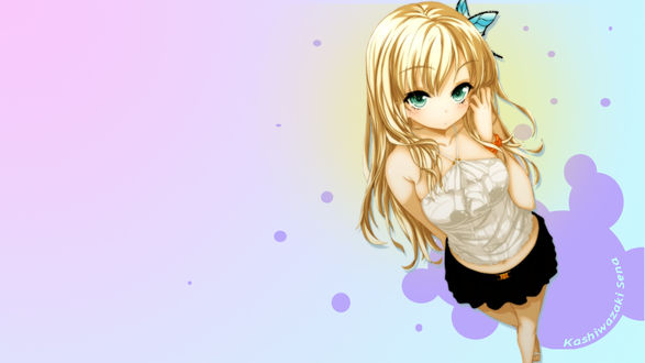 Обои на рабочий стол Sena Kashiwazaki / Сэна Касивадзаки из аниме Boku wa Tomodachi ga Sukunai / У меня мало друзей, by Maganius