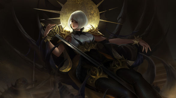 Обои на рабочий стол The queen of the dark / Королева тьмы, by jilly liu