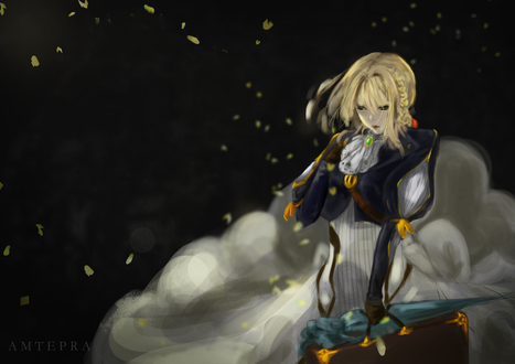Обои на рабочий стол Violet Evergarden / Вайолет Эвергарден из одноименного аниме, by AMTEPRA