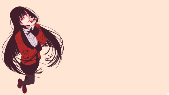 Обои на рабочий стол Yumeko Jabami / Юмэко Джабами из аниме Kakegurui / Безумный азарт, by noerulb