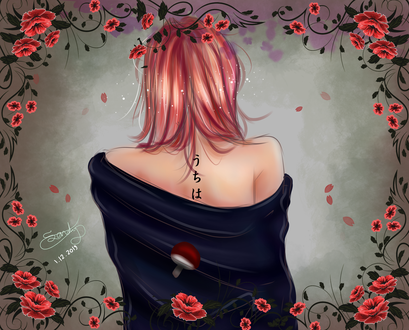 Обои на рабочий стол Sakura Haruno / Сакура Харуно из аниме Наруто / Naruto, by Sandy