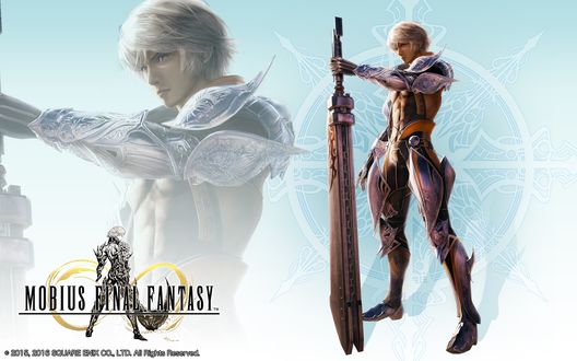 Обои на рабочий стол Warrior of Light from Mobius Final Fantasy game