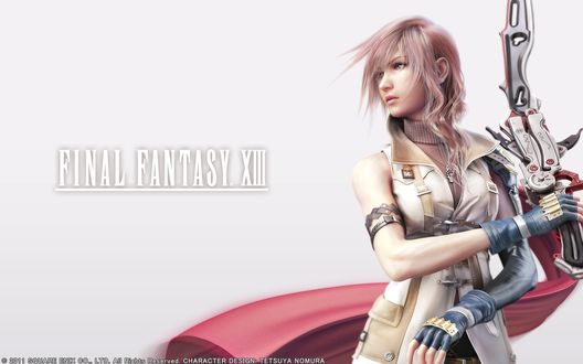 Обои на рабочий стол Lightning / Молния из игры Final Fantasy XIII / Последняя фантазия XIII