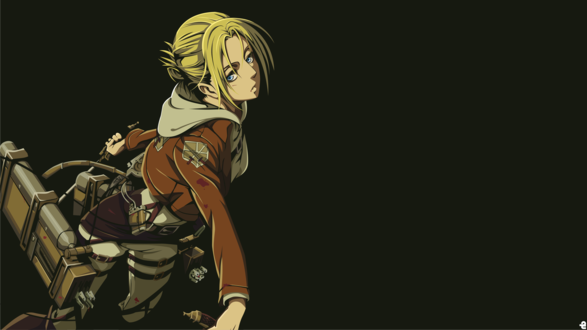 Обои на рабочий стол Annie Leonhart / Анни Леонхарт из аниме Атака Титана / Attack on Titan / Shingeki no Kyojin