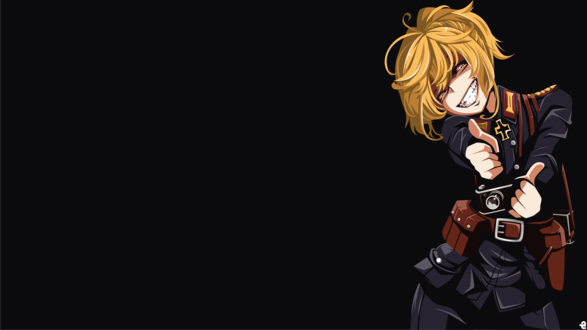 Обои на рабочий стол Tanya Degurechaff / Таня Дегуршаф из аниме Youjo Senki / Военная хроника маленькой девочки, by noerulb