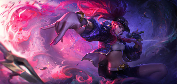 Обои на рабочий стол Akali / Акали из игры League of Legends / Лига Легенд, by Su Fu