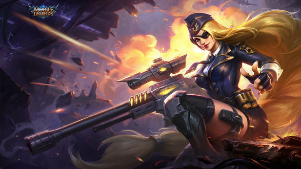 Обои на рабочий стол Девушка-снайпер из игры Mobile Legends, by Su Fu