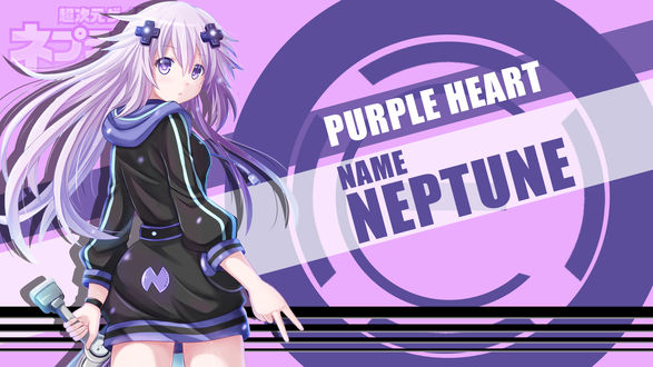 Обои на рабочий стол Neptune / Нептун из аниме Choujigen Game Neptune The Animation / Альтернативная игра богов, by FiRaFi