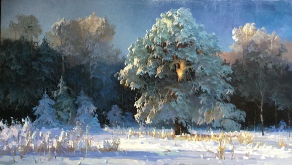 Обои на рабочий стол Зимний день / Winter Day в лесу, автор Viktor Bykov
