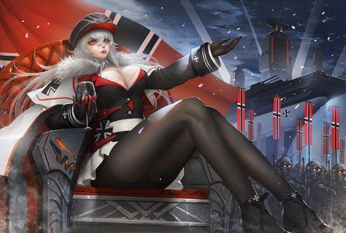 Обои на рабочий стол Graf Zeppelin из игры Azur Lane, by Windwalker Ture
