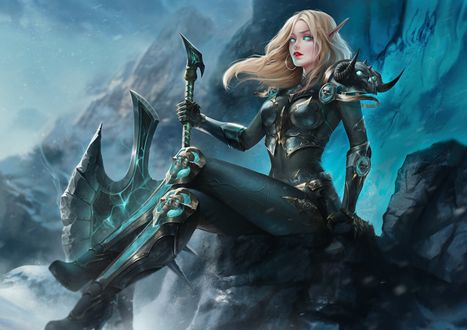 Обои на рабочий стол Эльфийка Крови-Valeera Sanguinar / Валира Сангвинар из игры World of Warcraft / Мир военного ремесла